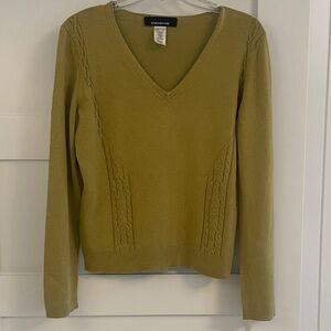 Jones New York Olive V-Neck Sweater